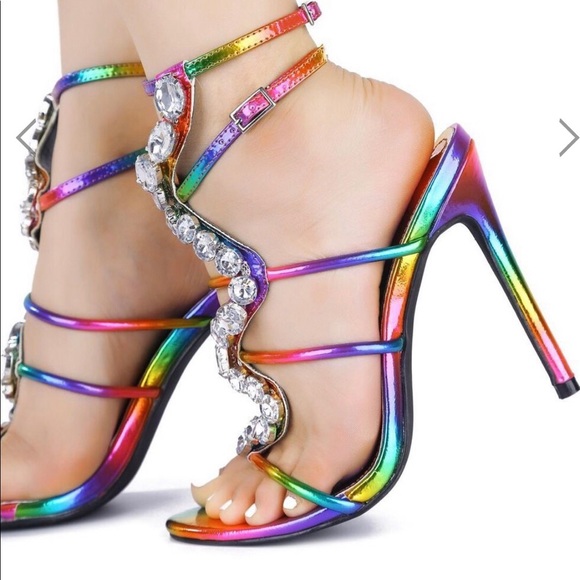 NWB Multi colored snake heels - Picture 2 of 4